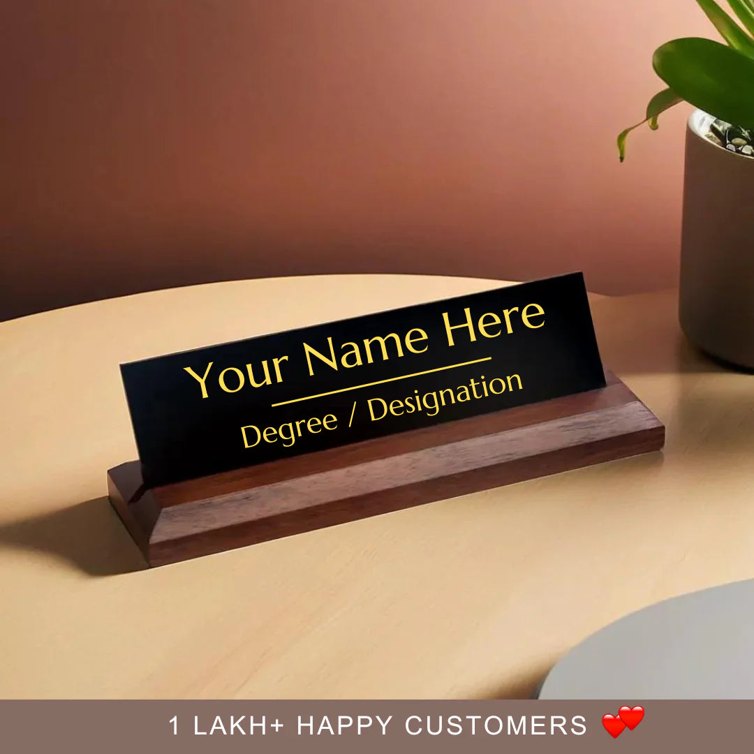 Office Desk Name Plate - Premium