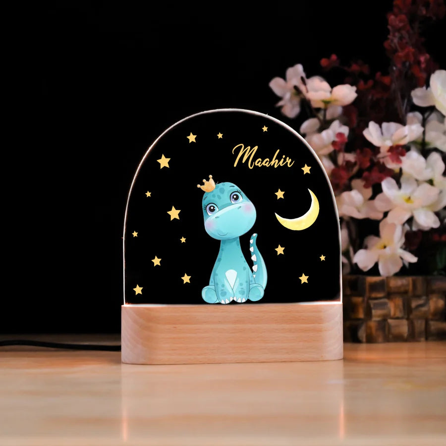Personalised Dino Kids Night Lamp
