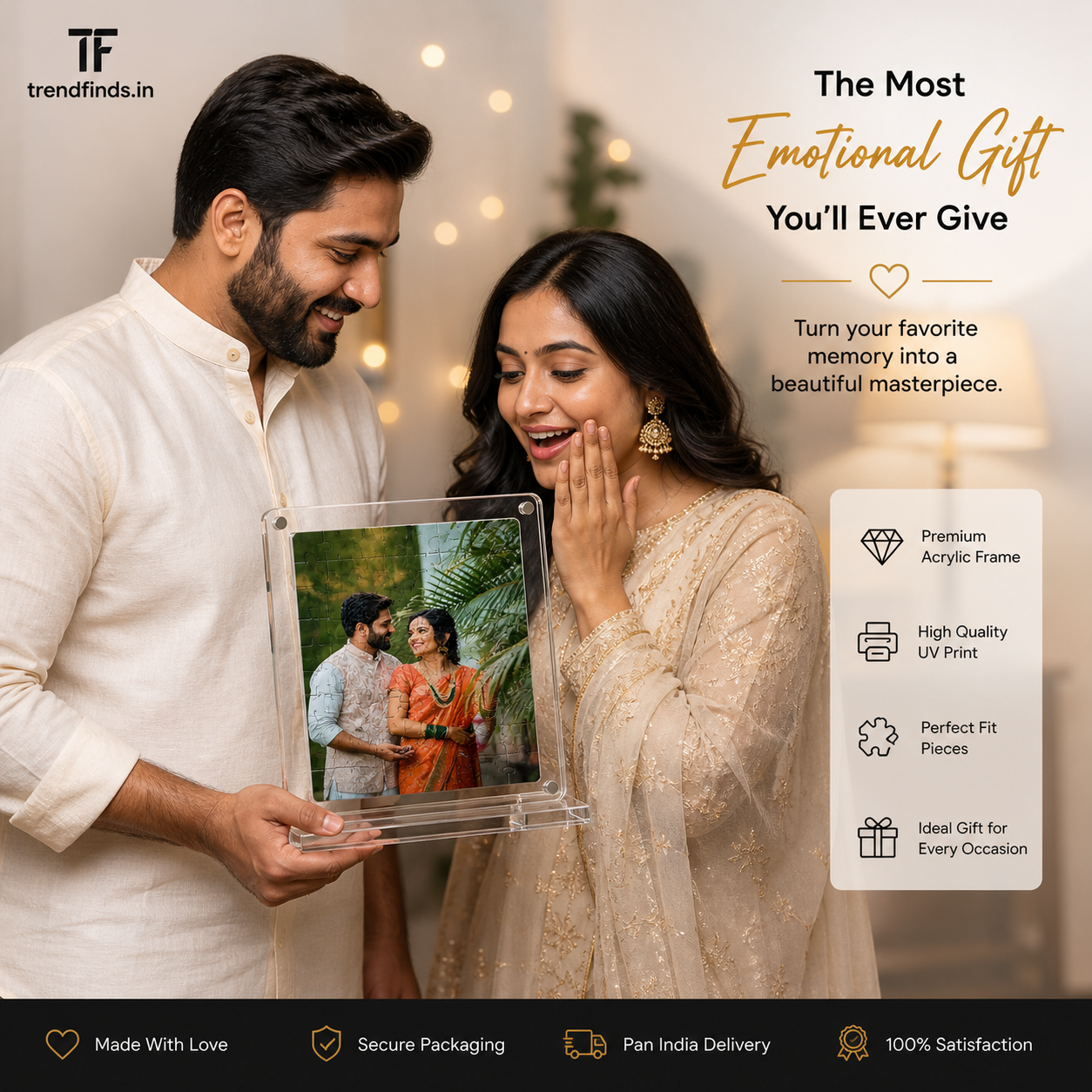 Personalised Miniature Frame Puzzle - 140 Pieces (Prepaid Order Only)
