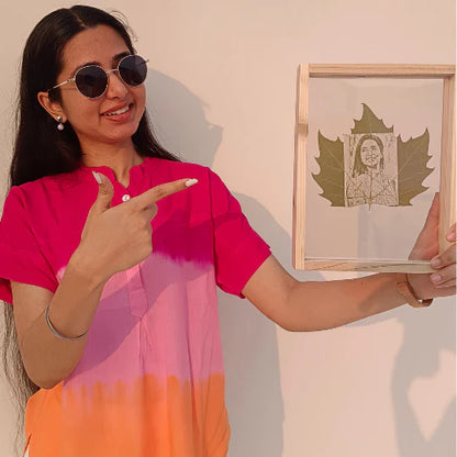 Custom Photo Leaf Engraving