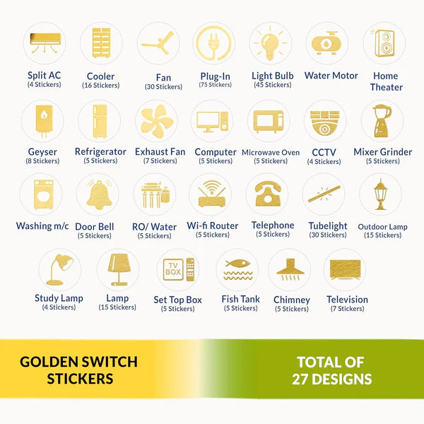 Golden Switch Stickers (330 Stickers)