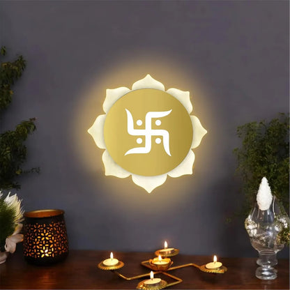 Swastik Gold Wall Light