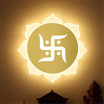 Swastik Gold Wall Light