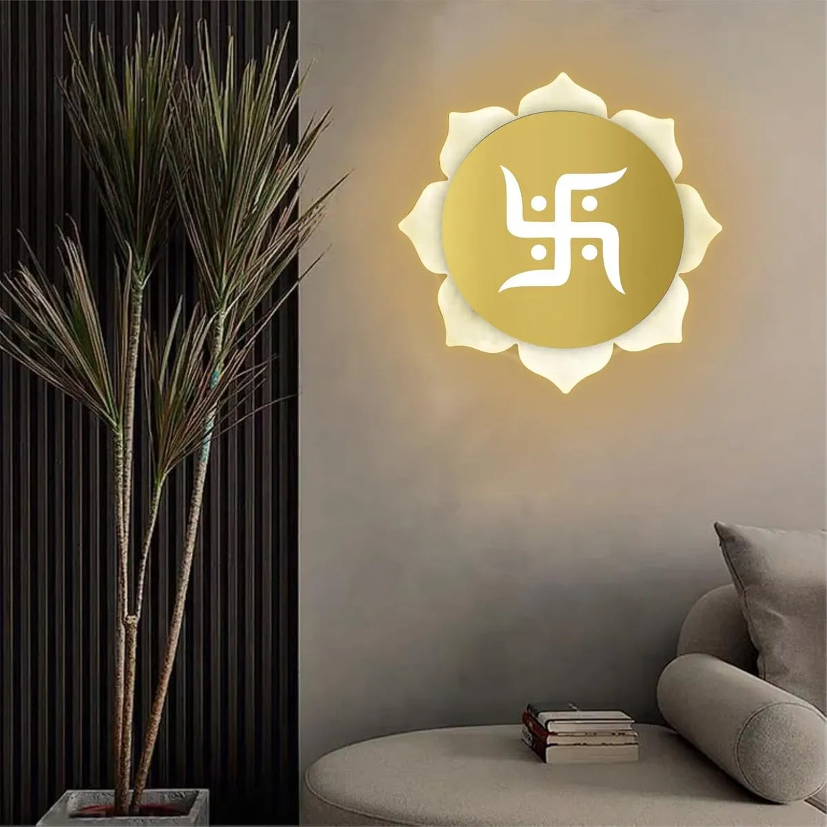 Swastik Gold Wall Light