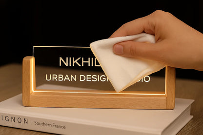 Desk Name Plate With LED Light.