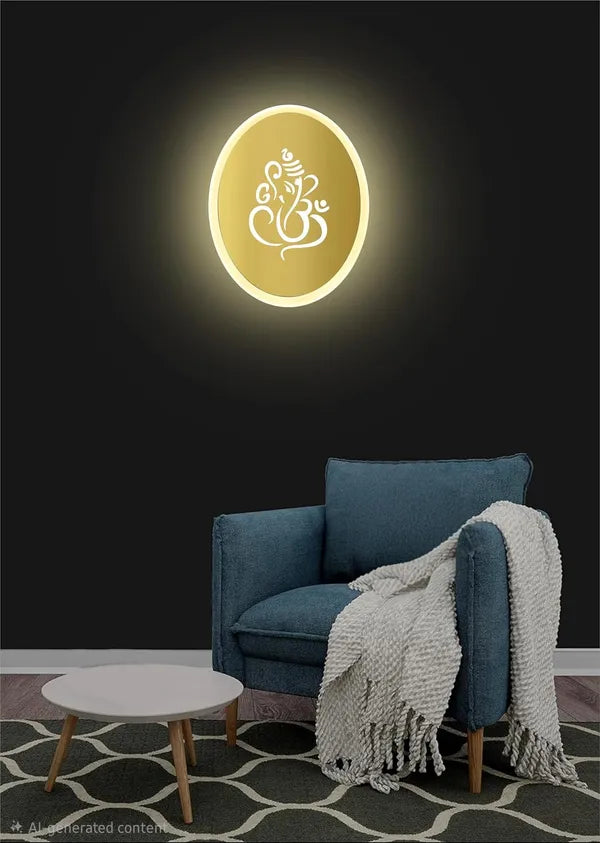 Oval Ganesh Wall Light