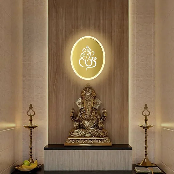 Oval Ganesh Wall Light
