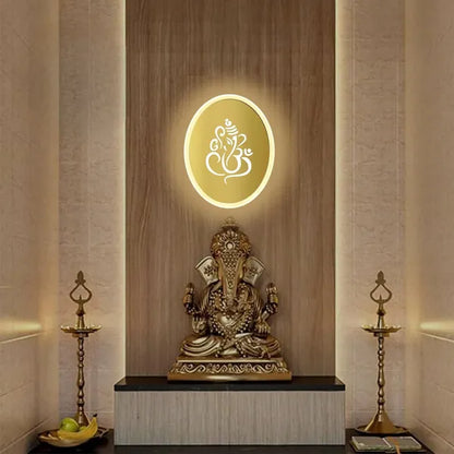 Oval Ganesh Wall Light