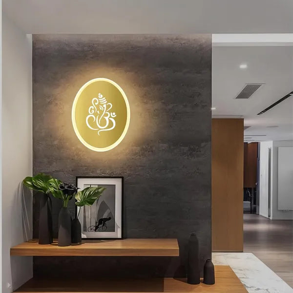 Oval Ganesh Wall Light