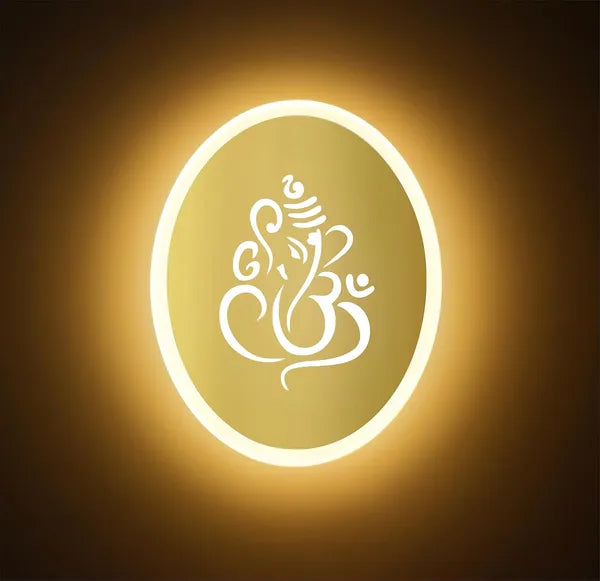 Oval Ganesh Wall Light