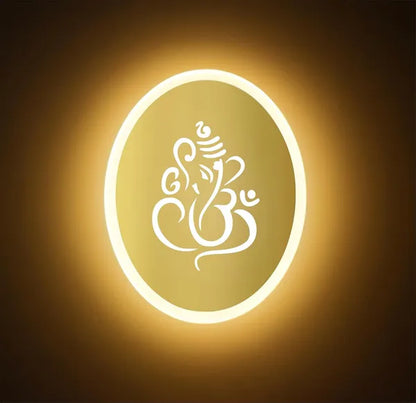 Oval Ganesh Wall Light