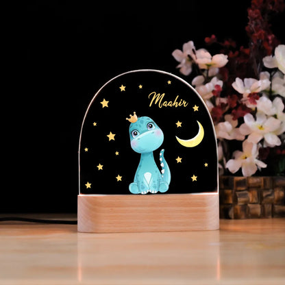 Personalised Dino Kids Night Lamp