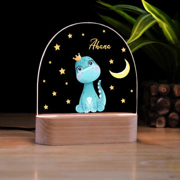 Personalised Dino Kids Night Lamp