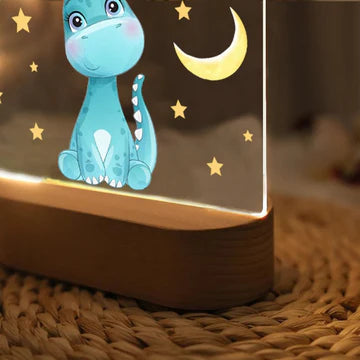 Personalised Dino Kids Night Lamp