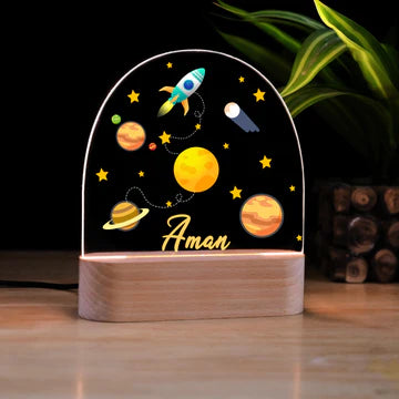 Personalised Mermaid Kids Night Lamp