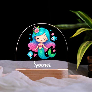 Personalised Mermaid Kids Night Lamp
