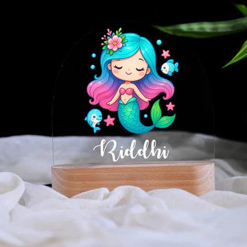 Personalised Mermaid Kids Night Lamp