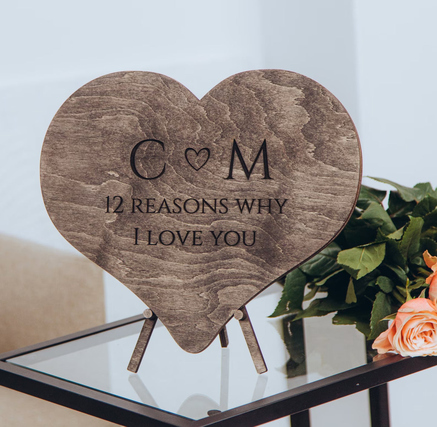 12 Reasons Why I Love You Unique Wooden Puzzle