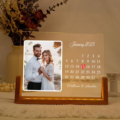 Personalized Calendar Lamp